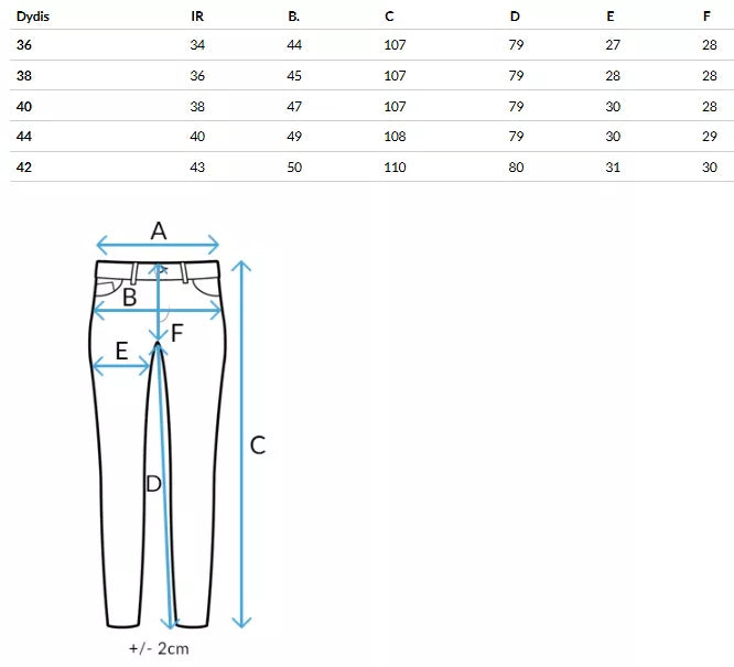 Moteriški tamsiai rudi džinsai Active