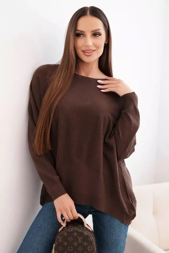 Moteriškas rudas megztinis Star