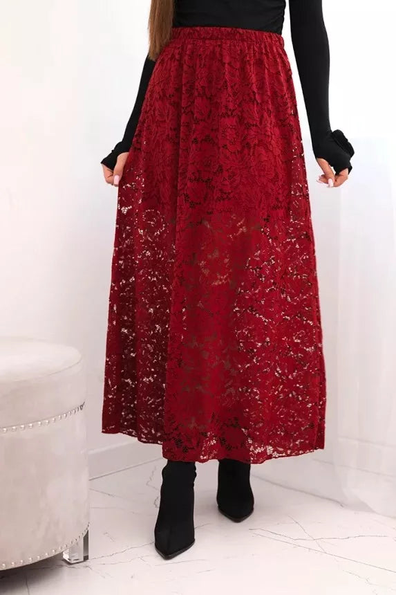 Moteriškas bordo spalvos sijonas Silma