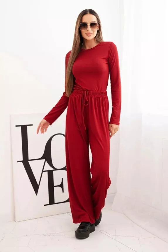 Moteriškas bordo spalvos komplektas Bert