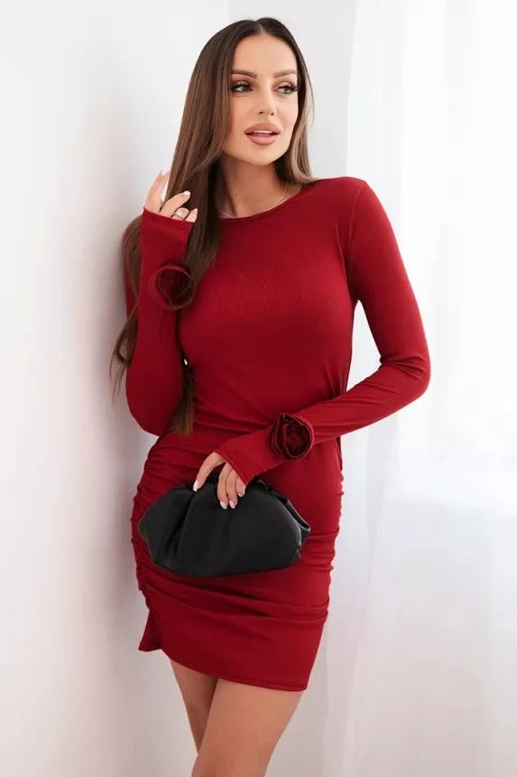 Moteriška bordo spalvos suknelė Anit