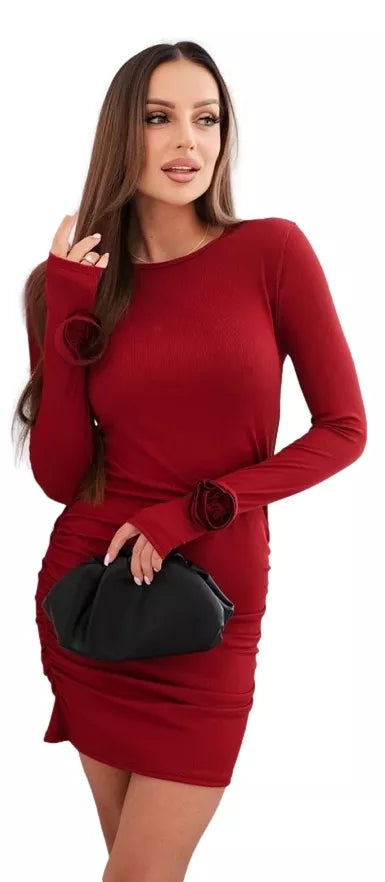 Moteriška bordo spalvos suknelė Anit