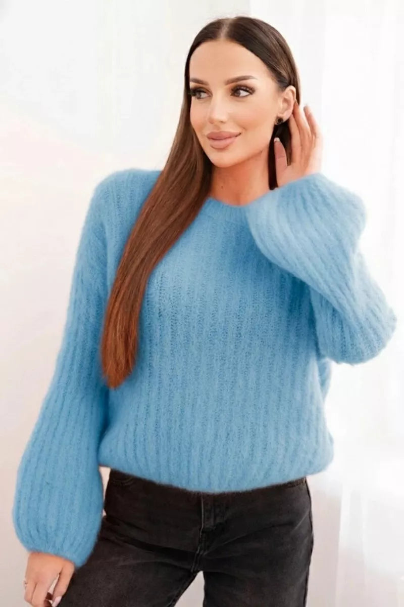 Moteriškas mėlynas megztinis Bali