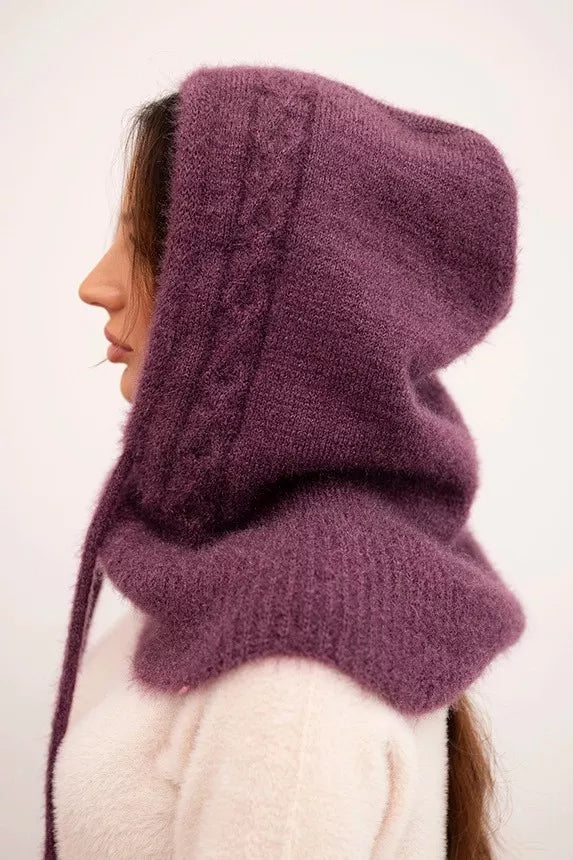 Moteriška tamsiai violetinė kepurė Berlin