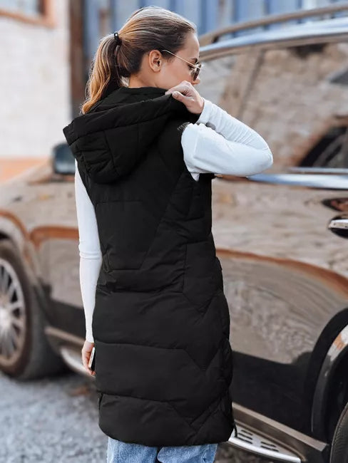 Moteriška ilga juoda liemenė Lucy