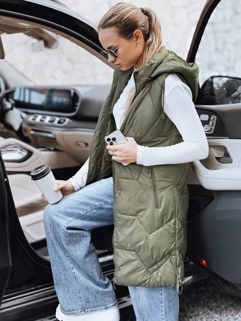 Moteriška ilga žalia liemenė Lucy