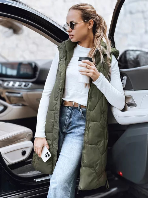 Moteriška ilga žalia liemenė Lucy