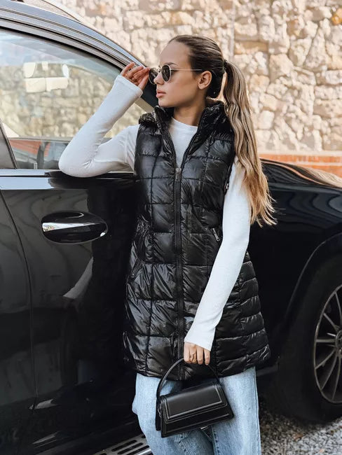 Moteriška juodos spalvos liemenė Moon