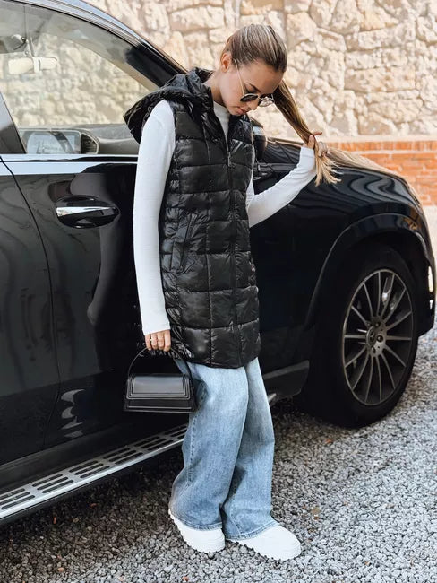 Moteriška juodos spalvos liemenė Moon