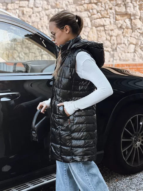 Moteriška juodos spalvos liemenė Moon