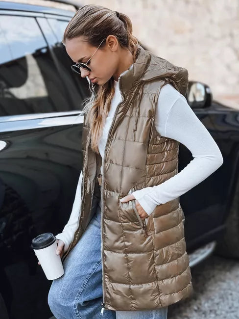 Moteriška auksinės spalvos liemenė Moon