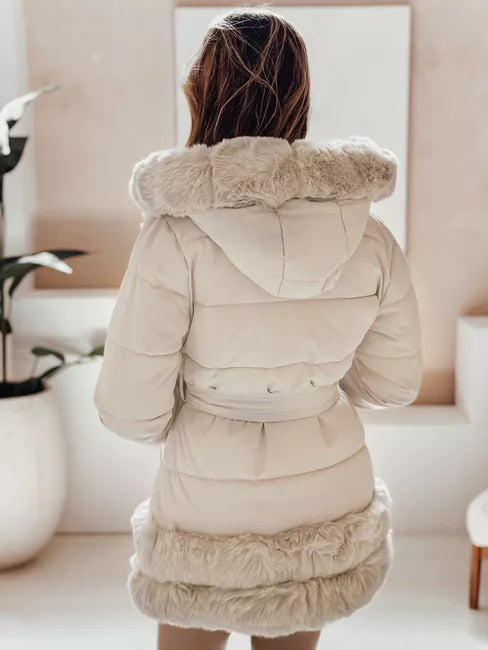 Moteriška rusva striukė su kailiu City