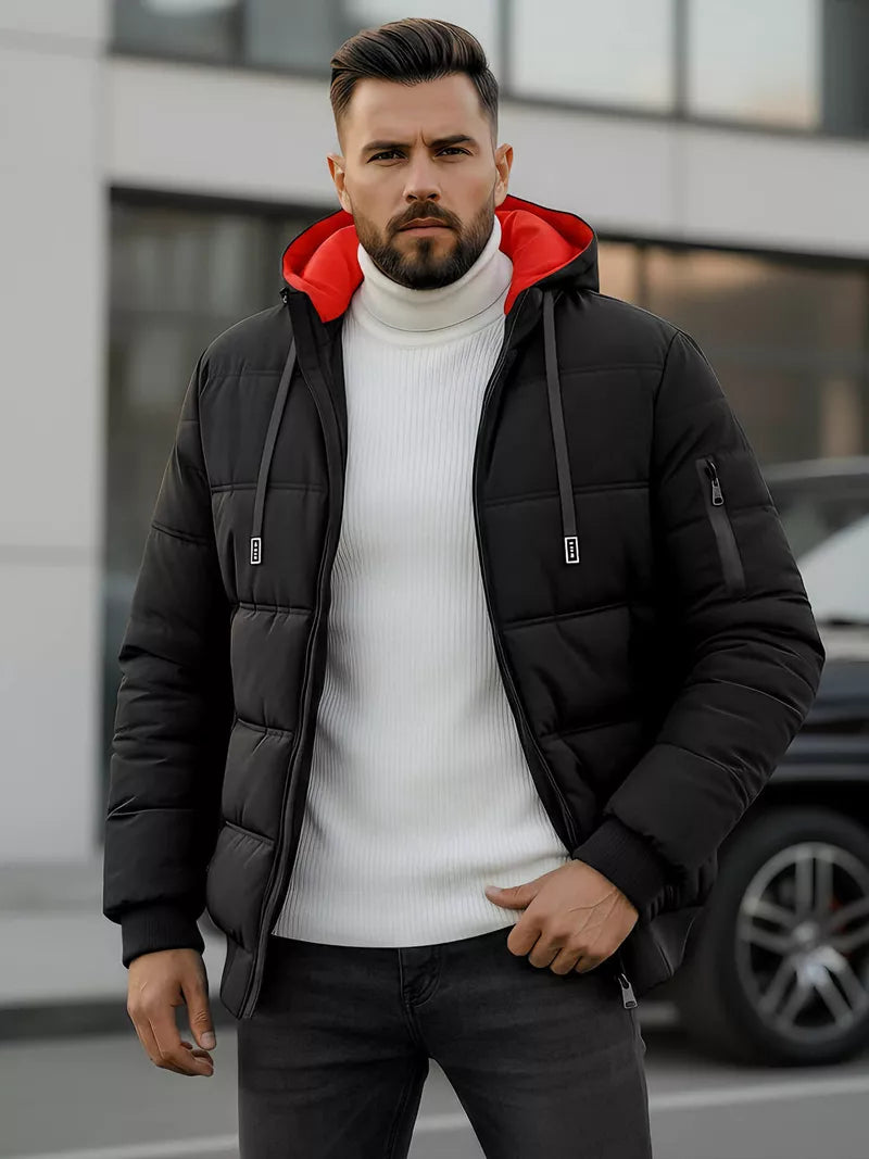 Vyriška juoda žieminė striukė Rock