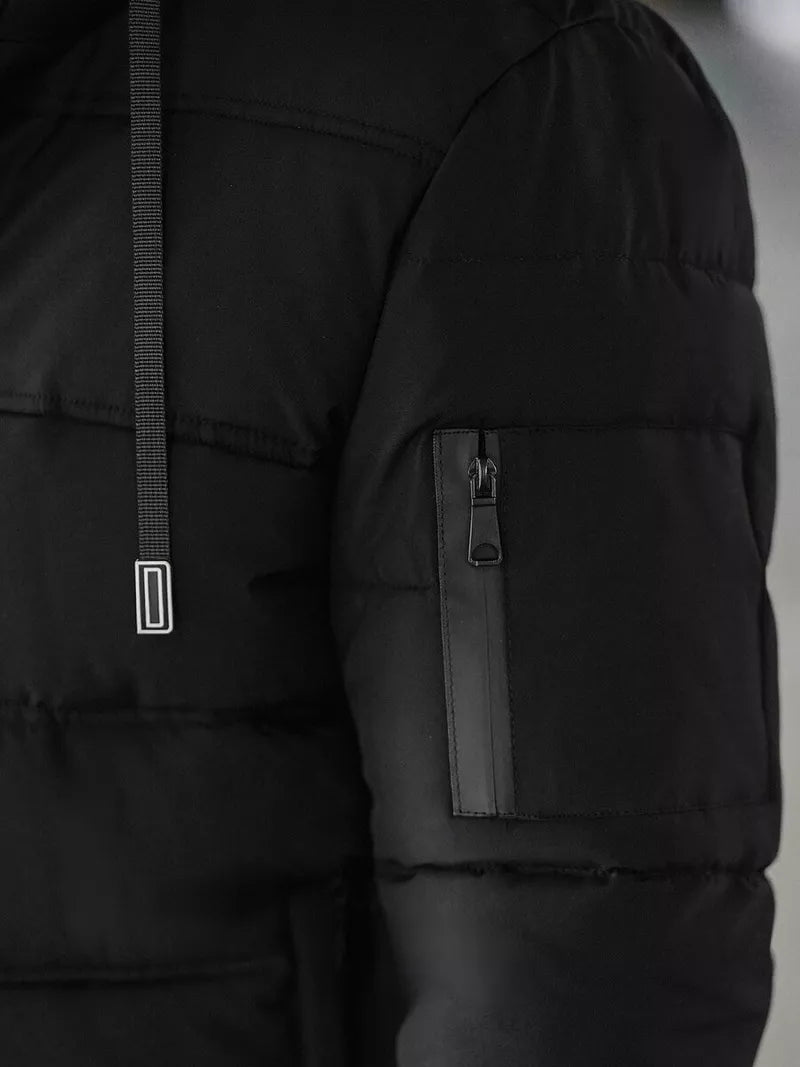 Vyriška juoda žieminė striukė Rock