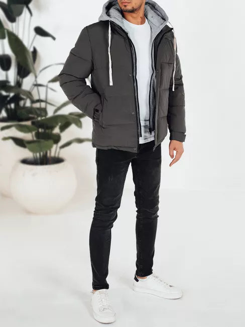 Vyriška tamsiai pilka žieminė striukė Blaze