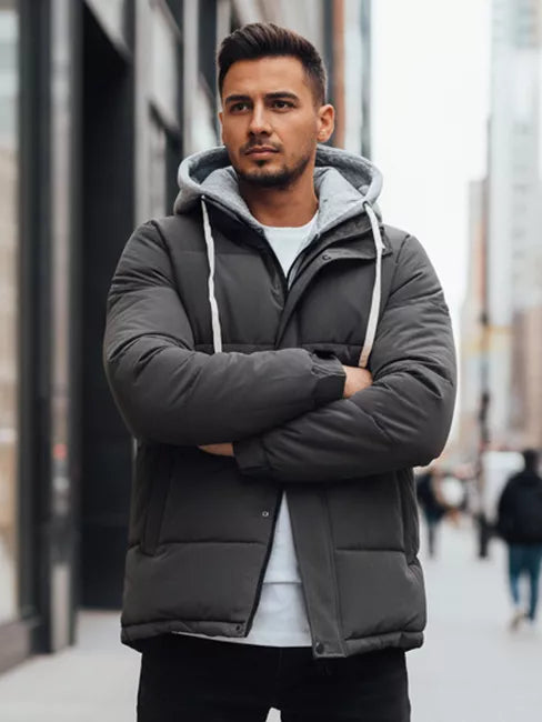 Vyriška tamsiai pilka žieminė striukė Blaze