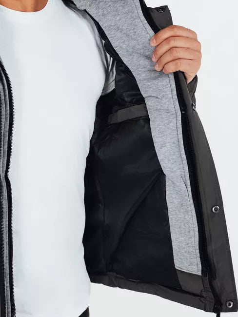 Vyriška tamsiai pilka žieminė striukė Blaze