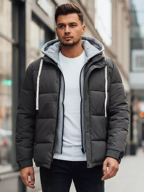 Vyriška tamsiai pilka žieminė striukė Blaze