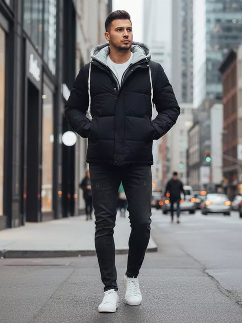 Vyriška tamsiai mėlyna žieminė striukė Blaze