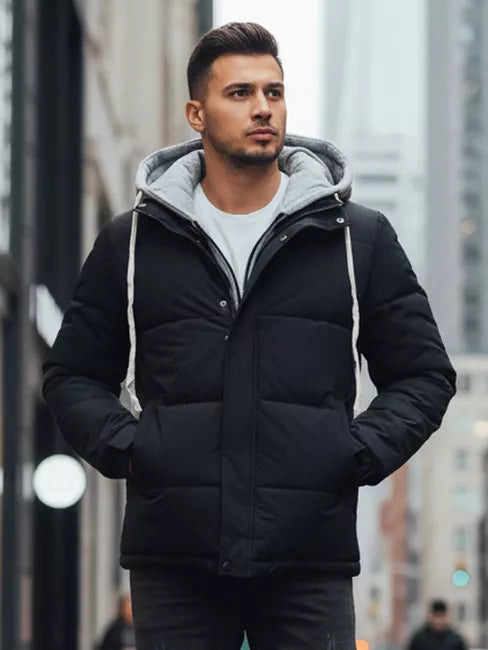 Vyriška tamsiai mėlyna žieminė striukė Blaze