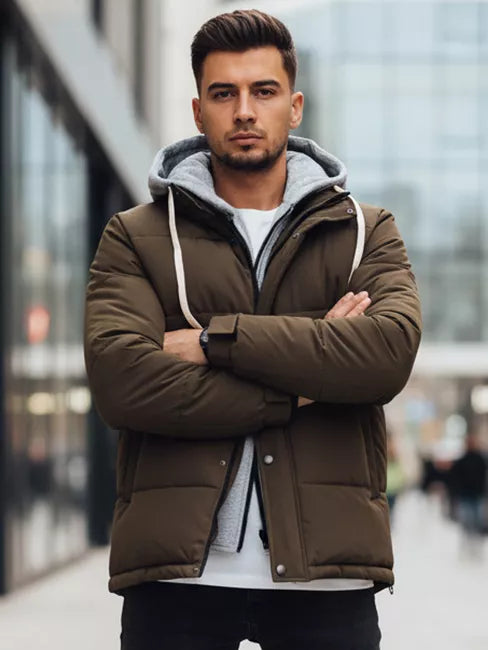 Vyriška tamsiai ruda žieminė striukė Blaze