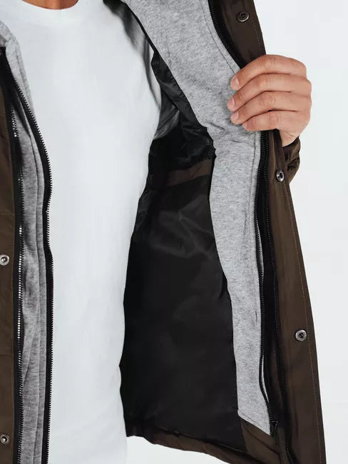 Vyriška tamsiai ruda žieminė striukė Blaze