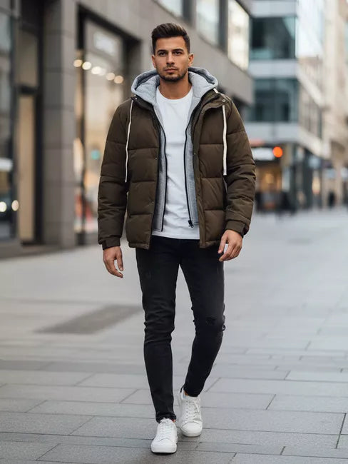 Vyriška tamsiai ruda žieminė striukė Blaze