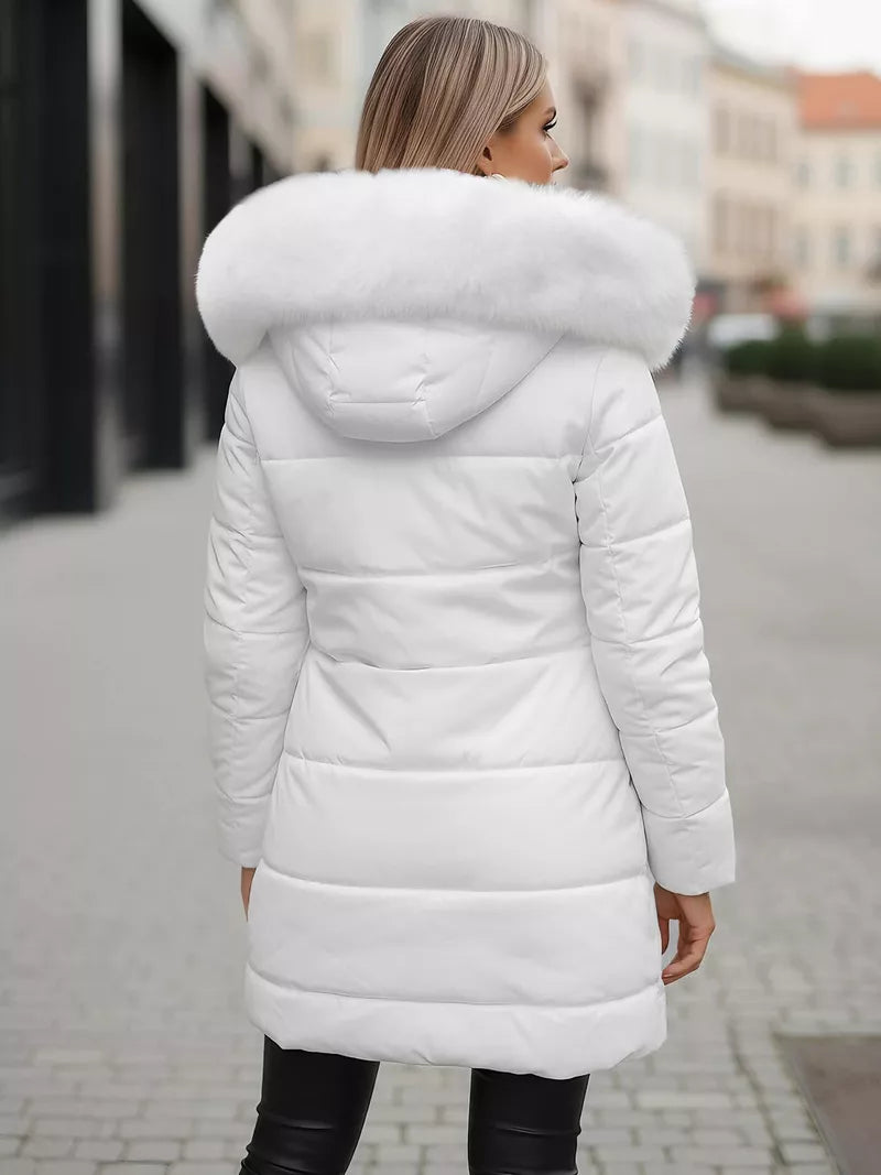 Moteriška baltos spalvos paltas Stel