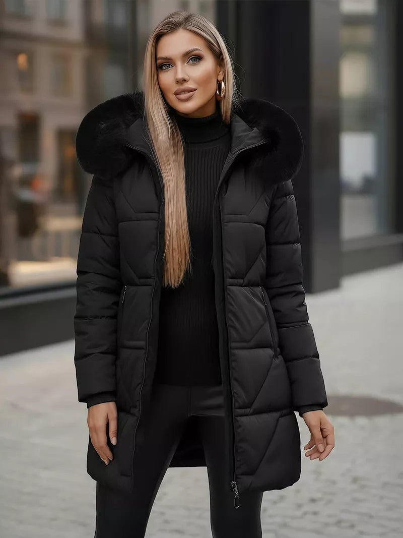 Moteriška juodos spalvos paltas Stel