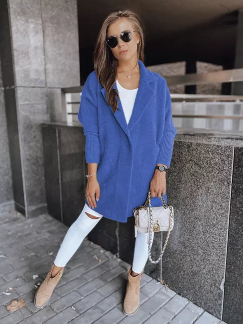 Moteriškas mėlynas paltas Rita