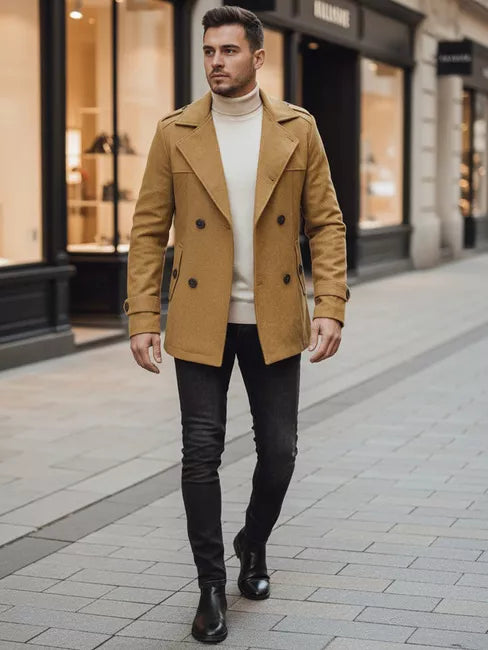 Vyriškas rudas paltas Arlas