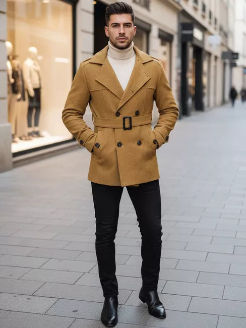 Vyriškas rudas paltas Arlas