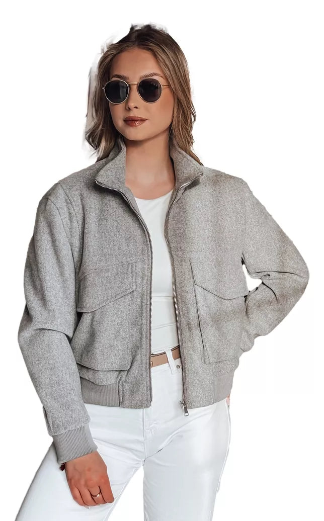 Pilka moteriška oversize bomber striukė Milina