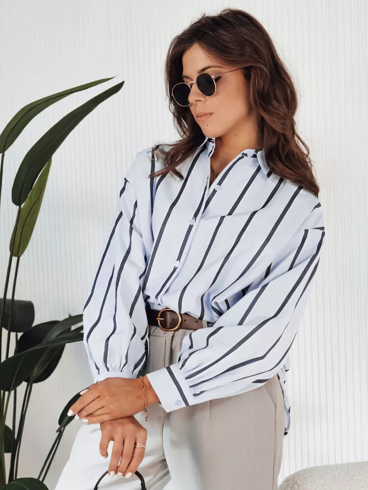 Moteriški mėlyni marškiniai Delun