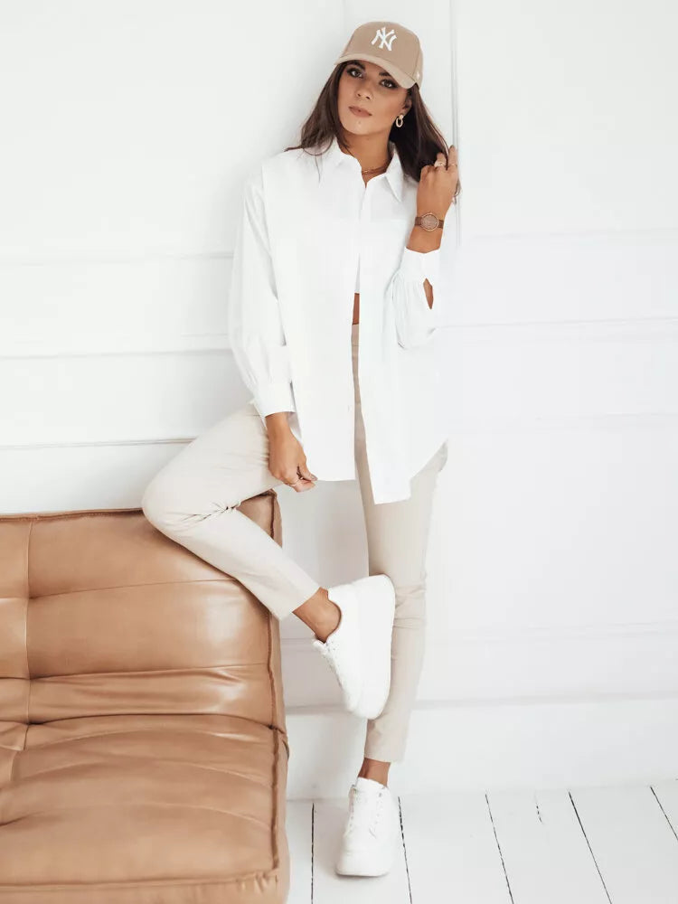 Moteriški balti marškiniai Levy