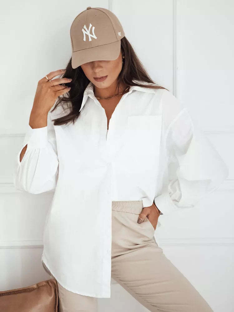 Moteriški balti marškiniai Levy