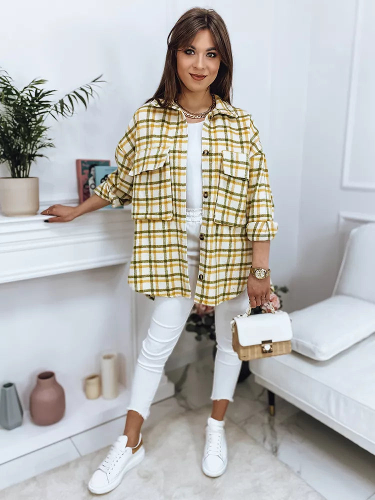 Moteriški žali languoti marškiniai ilgomis rankovėmis Gina