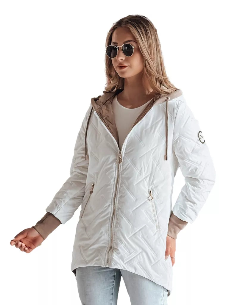 Balta moteriška dygsniuota striukė Merina