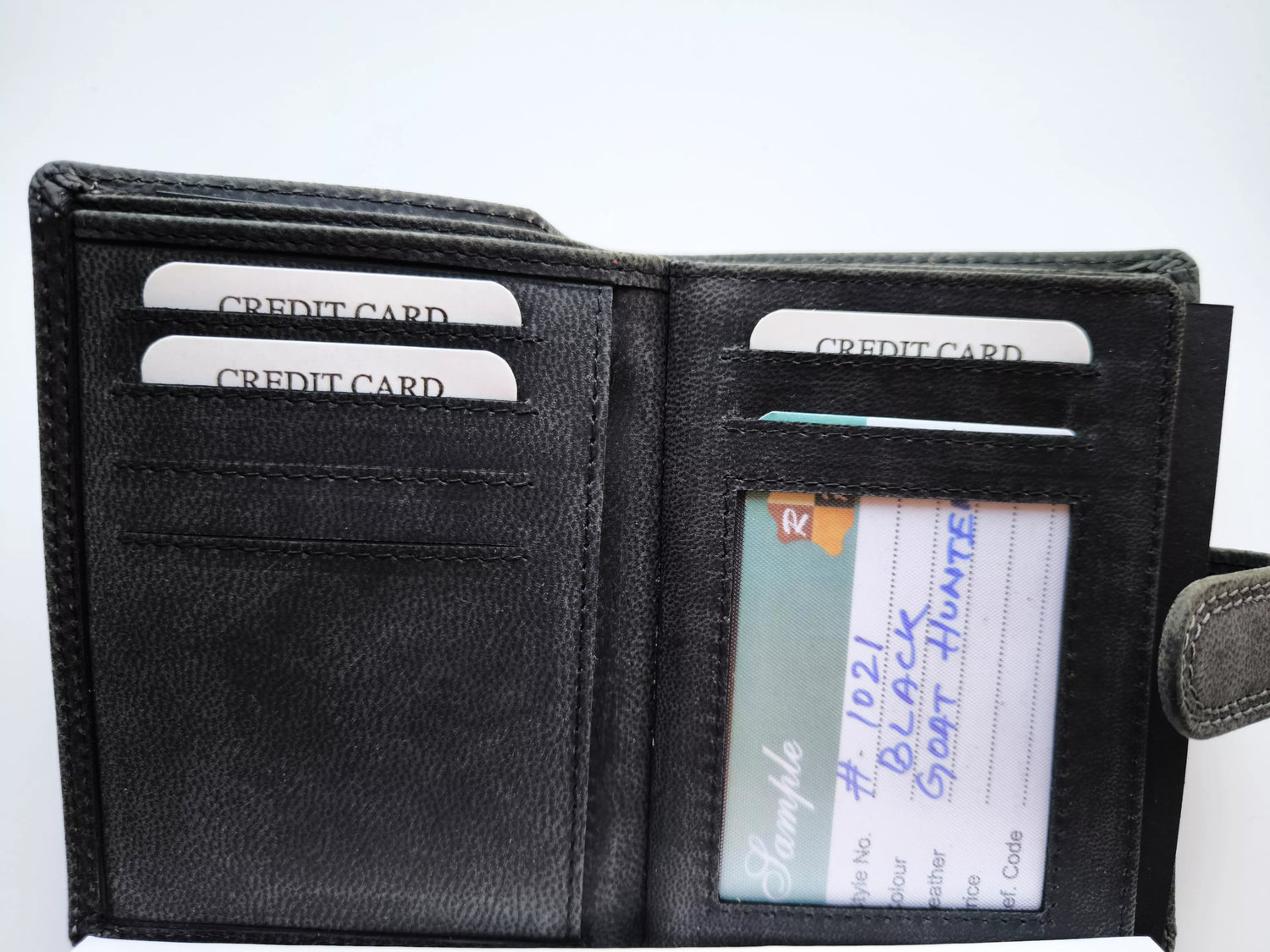 Vyriška juoda piniginė iš natūralios odos Pikan