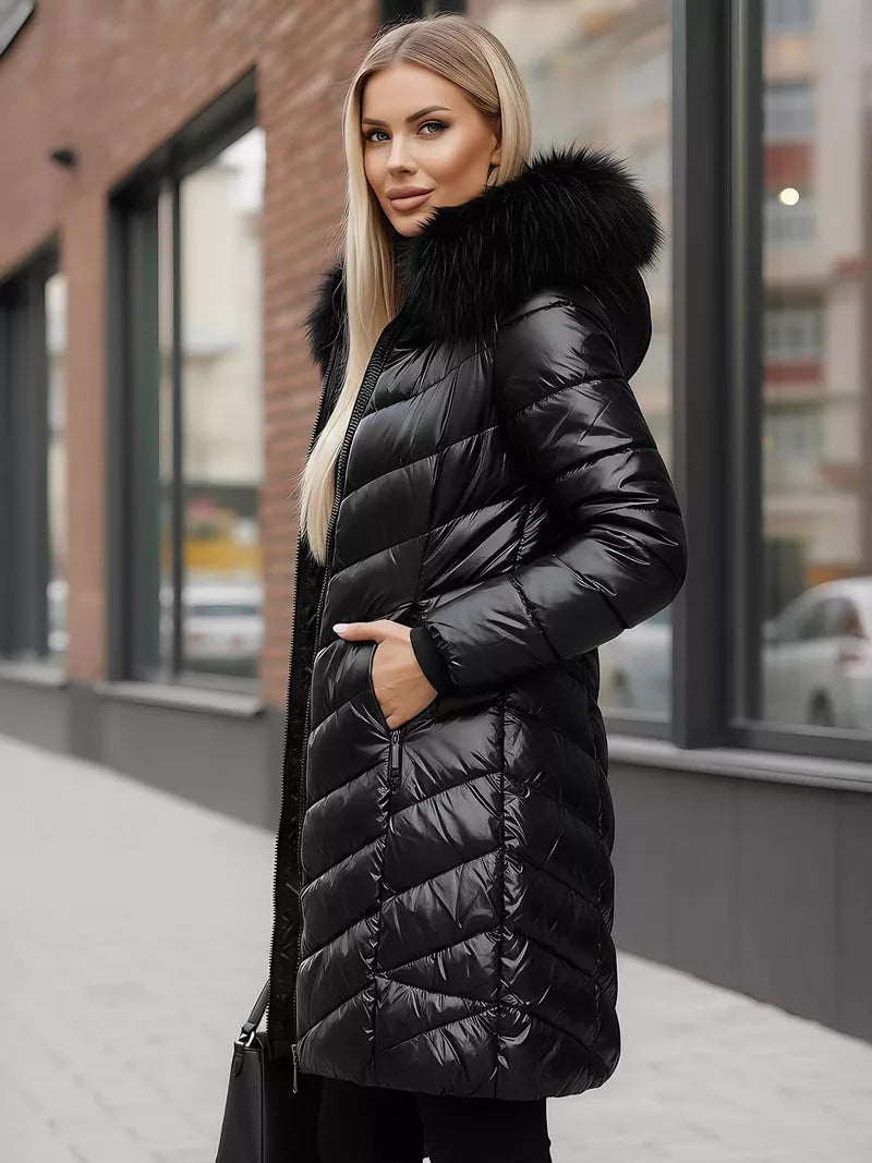 Juoda Žieminė moteriša striukė Marisa