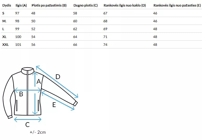 Ruda ilga moteriška striukė Juste