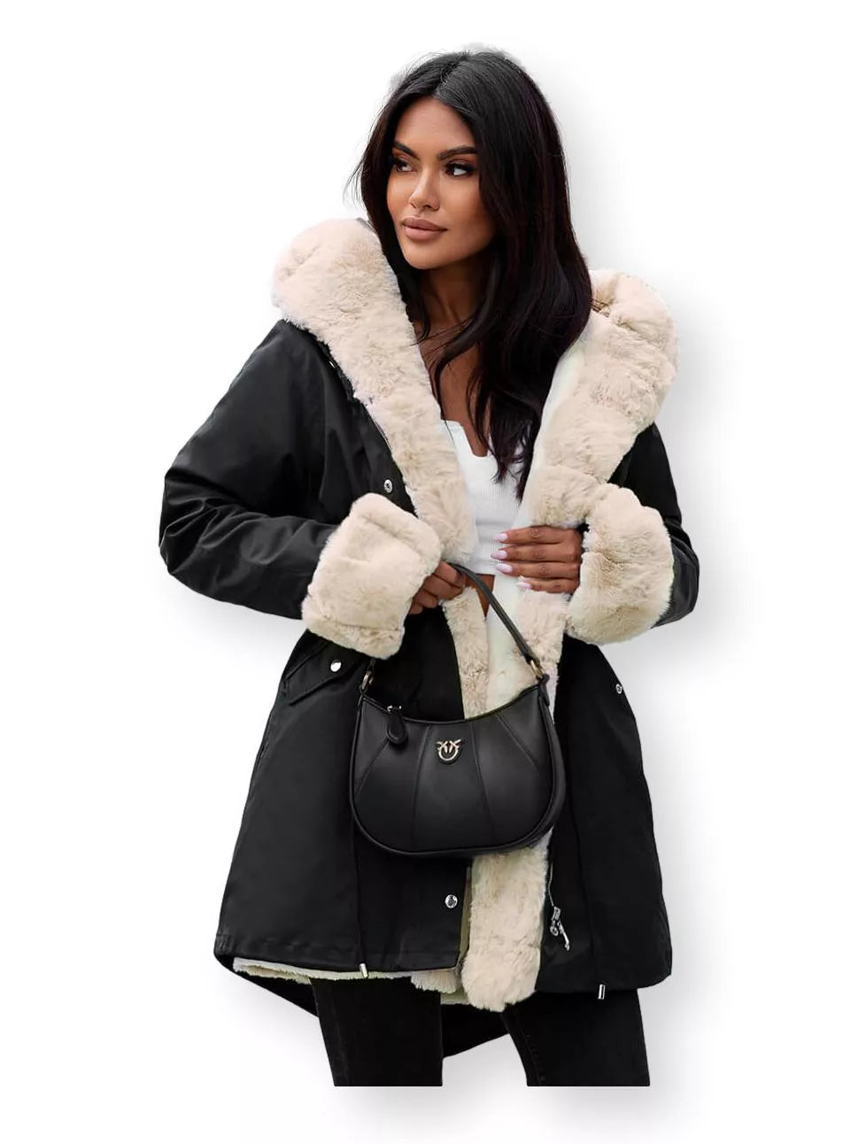 Juoda moteriška striukė Moly