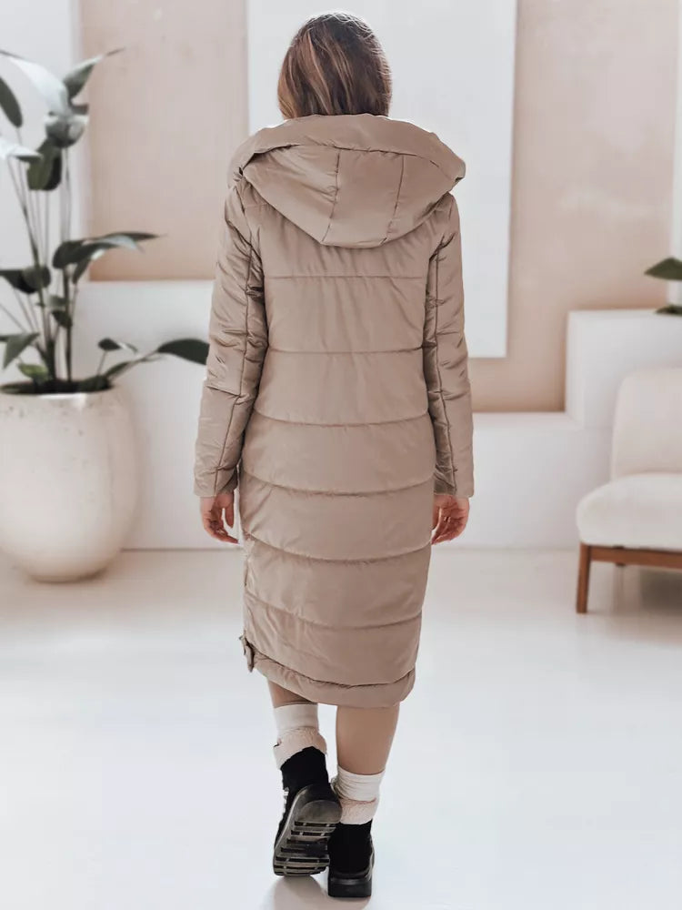 Moteriška ilga rusvos spalvos striukė Orvit