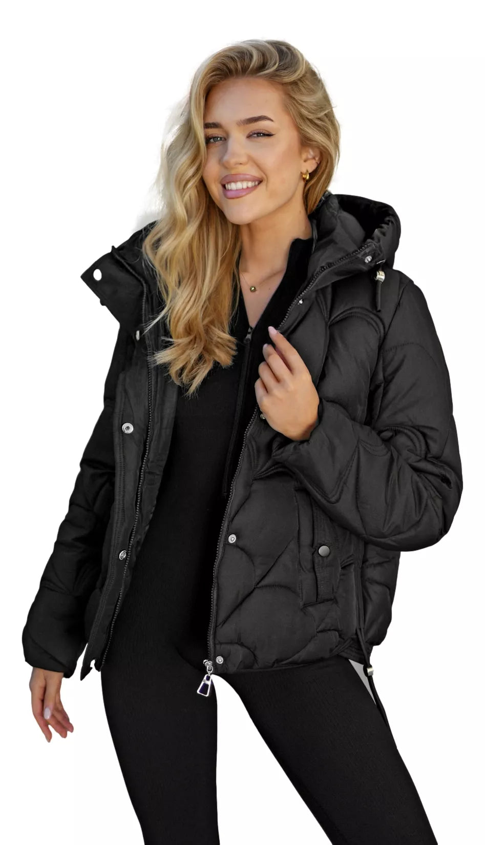 Moteriška juodos spalvos striukė Muna