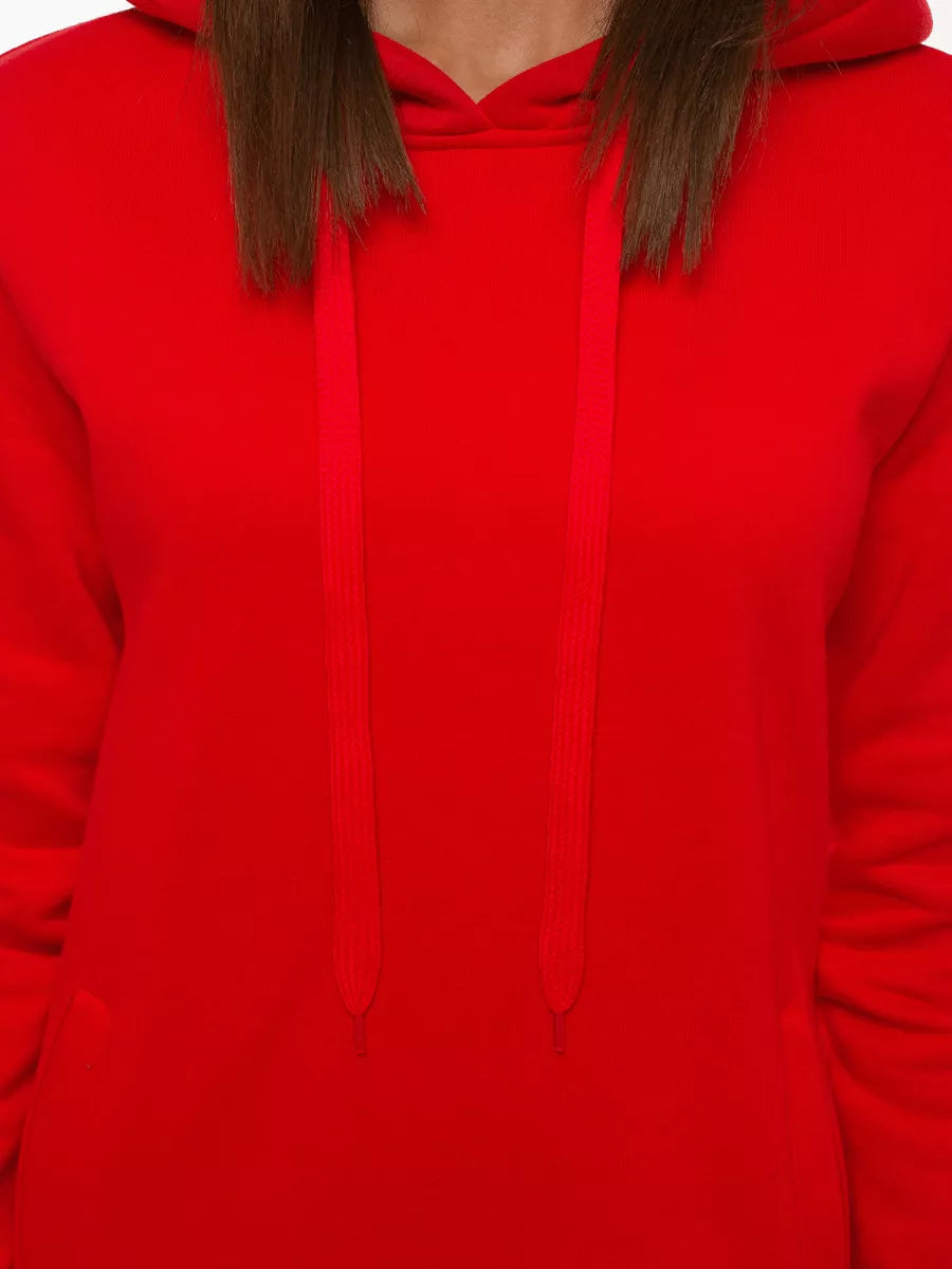 Moteriška raudona suknelė su gobtuvu Margaret