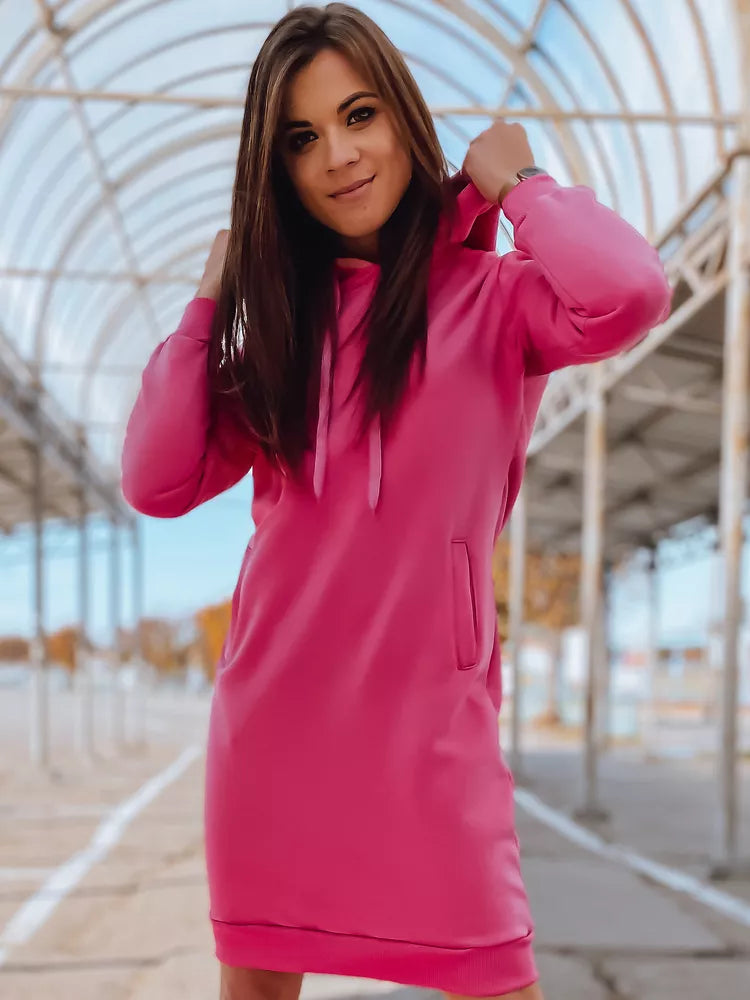 Moteriška rožinė suknelė su gobtuvu Margaret