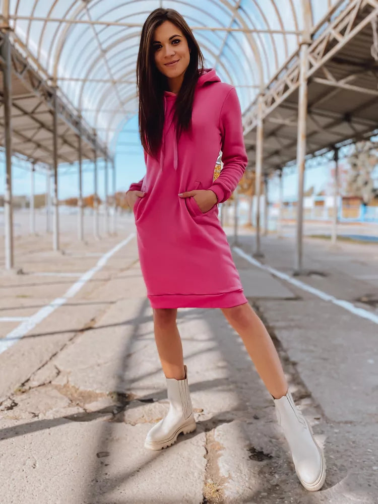 Moteriška rožinė suknelė su gobtuvu Margaret