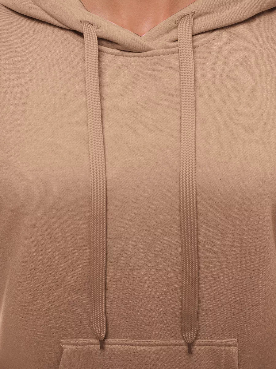 Moteriška ruda suknelė su gobtuvu Megan