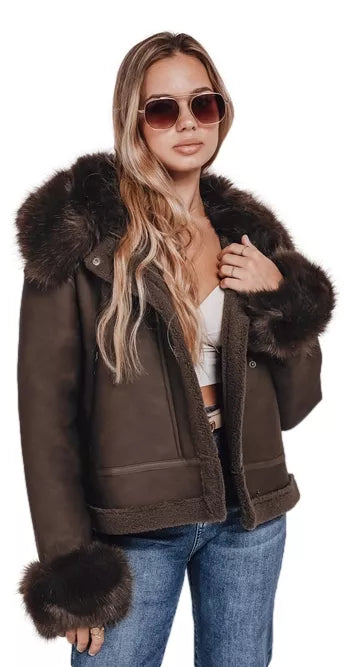 Moteriška rudos spalvos striukė Aiden