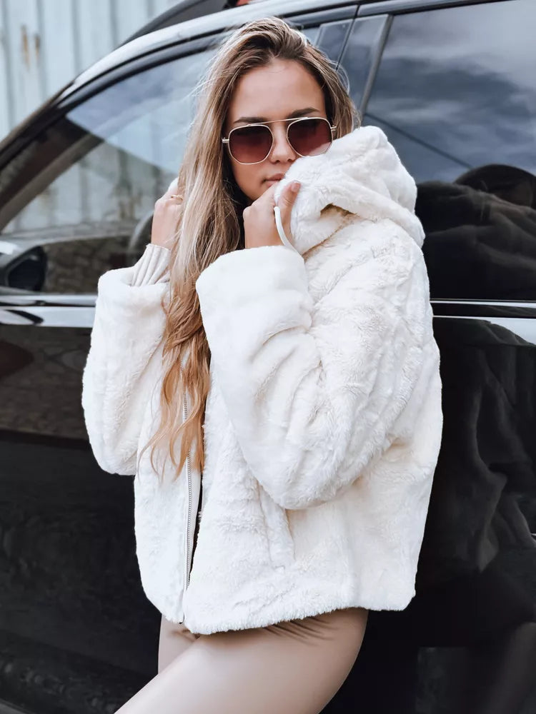 Moteriška rusva kailinė striukė su gobtuvu Aisti